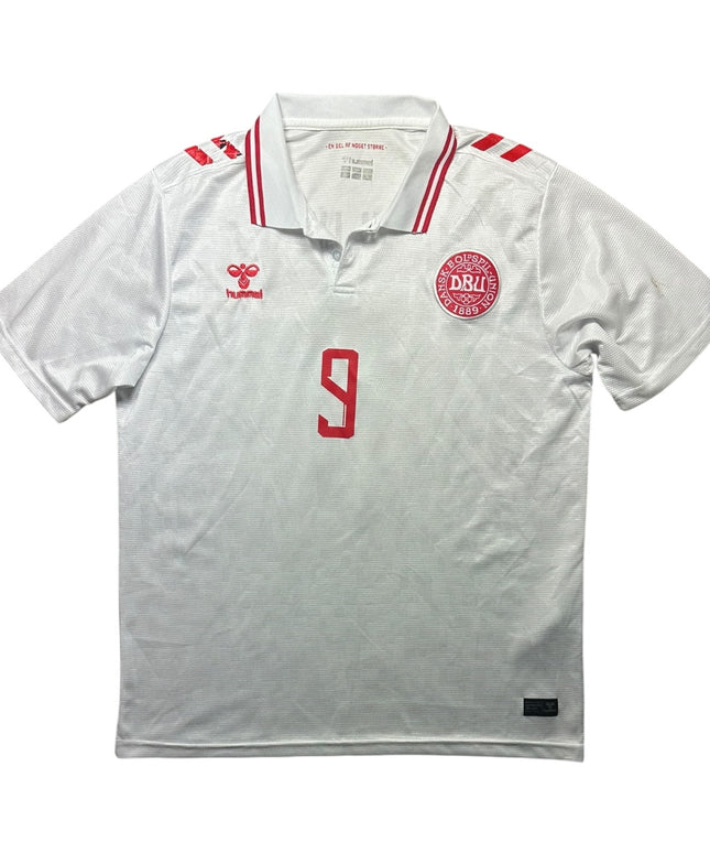 Denmark Football Shirt 2024/2025 Away Hojlund 9 (XL)