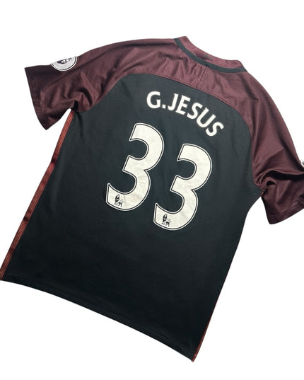 Manchester City Football Shirt Away 2016/2017 G.Jesus 33 (M)