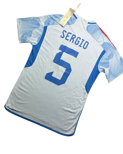Spain Football Shirt 2022/2023 Away Sergio 5 BNWT (M)