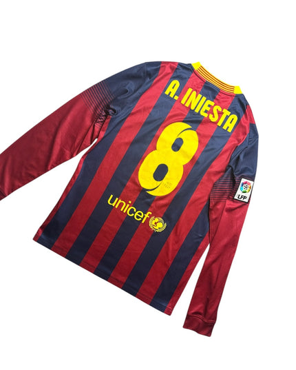 Barcelona Football Shirt Home 2013/2014 A.Iniesta 8 (S)