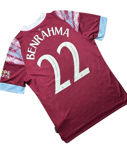 West Ham 2022/2023 Home Football Shirt Benrahma (22)