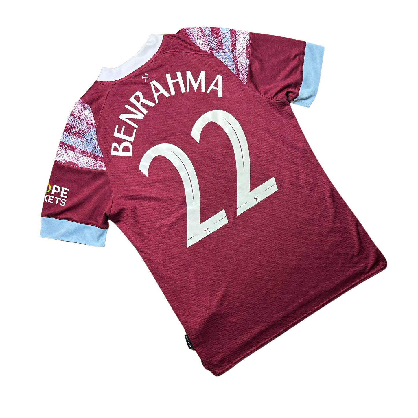 West Ham 2022/2023 Home Football Shirt Benrahma (22)