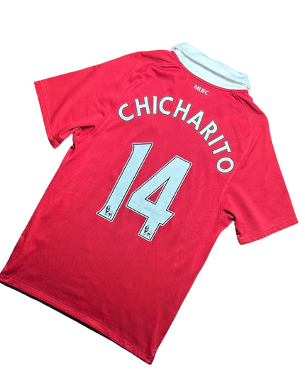 Manchester United 2010/2011 Home Football Shirt Chicharito 14 (S)