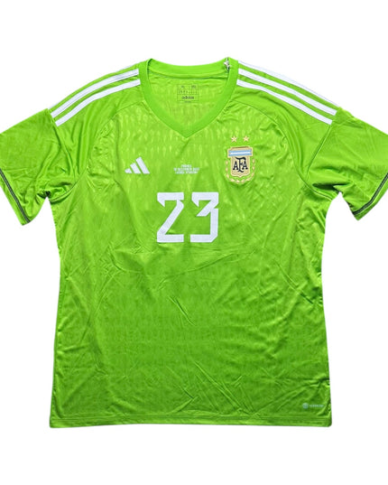 Argentina Football Shirt 2022/2023 Goalkeeping World Cup Final E.Martinez 23 (XL)