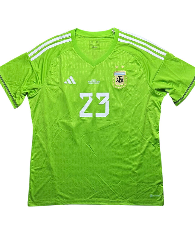 Argentina Football Shirt 2022/2023 Goalkeeping World Cup Final E.Martinez 23 (XL)
