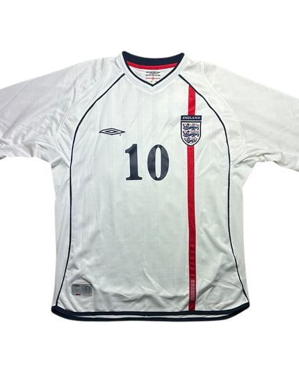 England Football Shirt 2002 Home Owen 10 (L)