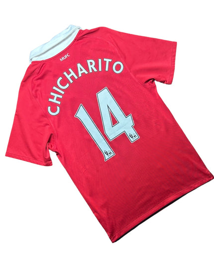 Manchester United 2010/2011 Home Football Shirt Chicharito 14 (S)