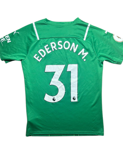 Manchester City Football Shirt 2021/2022 Goalkeeping Shirt Ederson M. 31 (M)