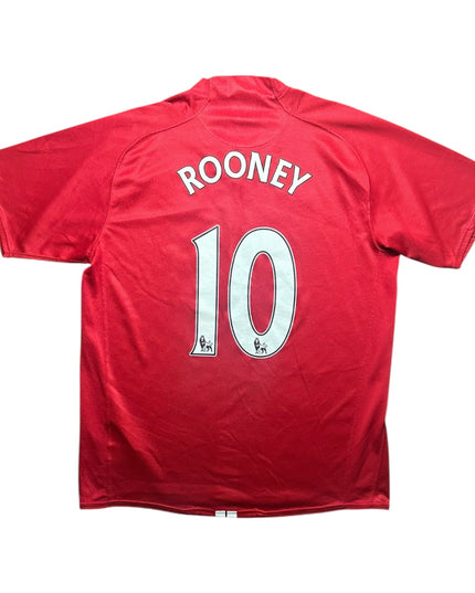Manchester United Football Shirt 2007/2008 Home Rooney 10 (L)