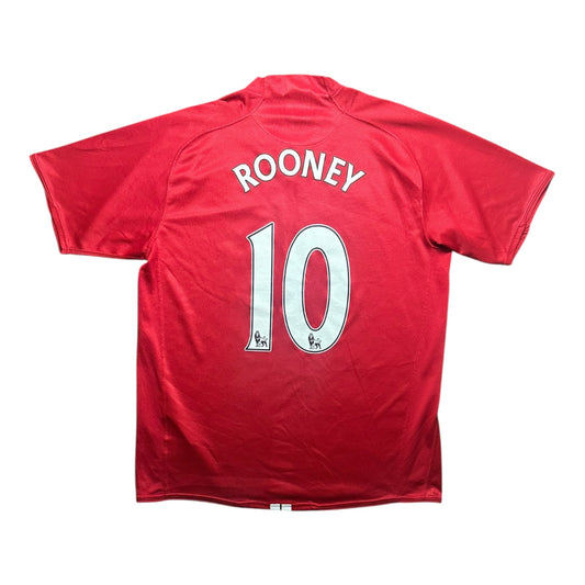 Manchester United Football Shirt 2007/2008 Home Rooney 10 (L)