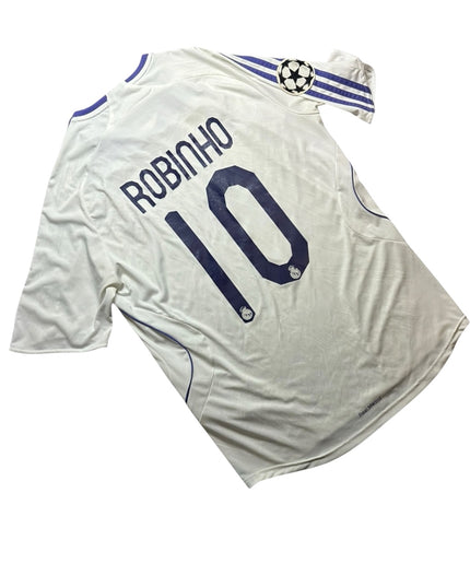 Real Madrid Football Shirt Home 2007/2008 Robinho 10 UCL (M)