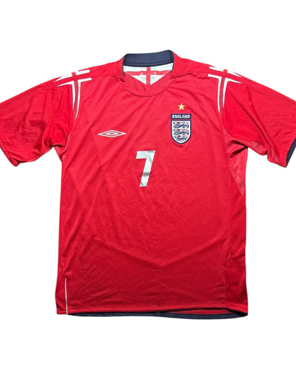 England Football Shirt Away 2006/2008 Beckham 7 (L)