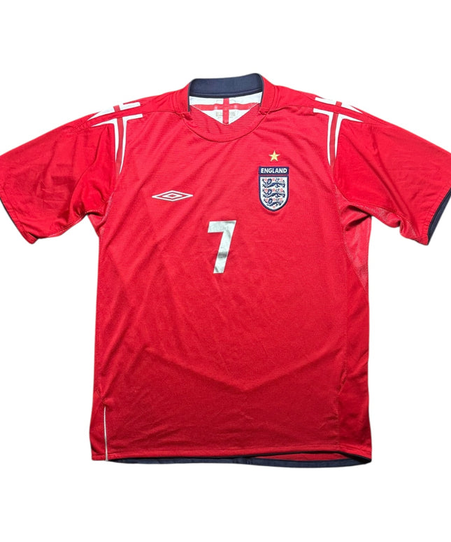 England Football Shirt Away 2006/2008 Beckham 7 (L)
