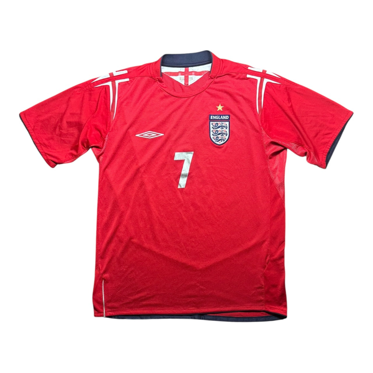 England Football Shirt Away 2006/2008 Beckham 7 (L)