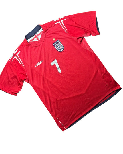 England Football Shirt Away 2006/2008 Beckham 7 (L)