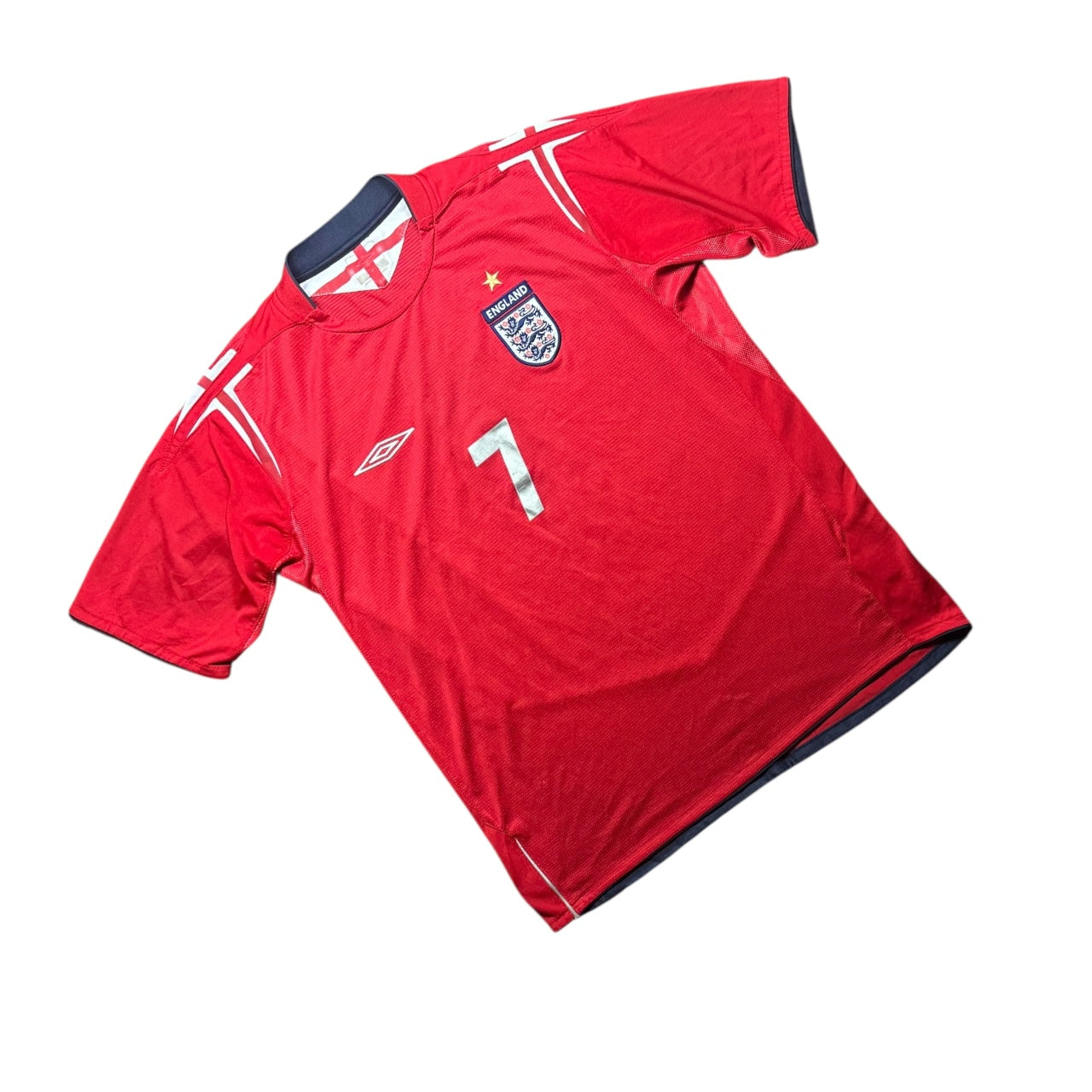 England Football Shirt Away 2006/2008 Beckham 7 (L)
