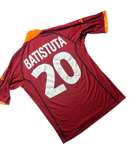 Roma Football Shirt Home 2001/2002 Batistuta 20 (XL)