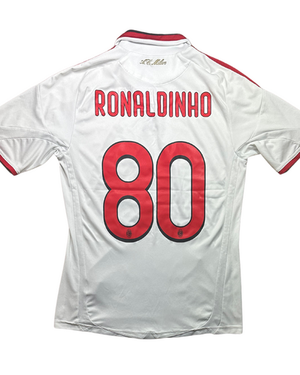 AC Milan 2009/2010 Away Football Shirt Ronaldinho (80)