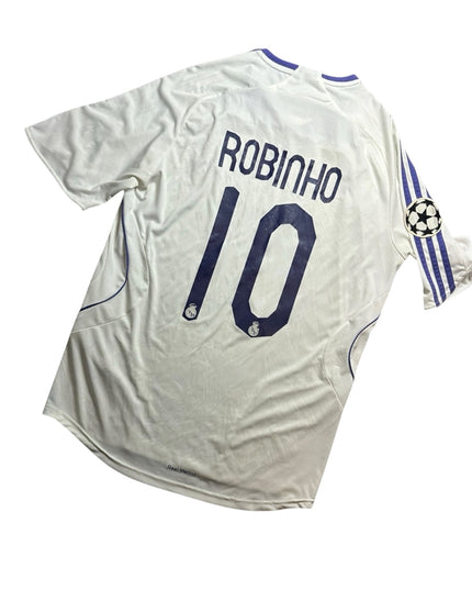 Real Madrid Football Shirt Home 2007/2008 Robinho 10 UCL (M)