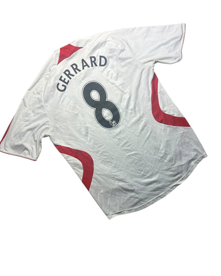 Liverpool Football Shirt Away 2007/2008 Gerrard 8 (L)