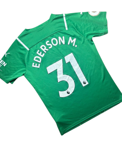 Manchester City Football Shirt 2021/2022 Goalkeeping Shirt Ederson M. 31 (M)