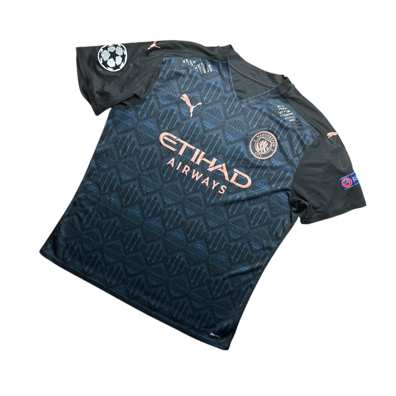 Manchester City Football Shirt Away 2020/2021 UCL Player Issue (XL)