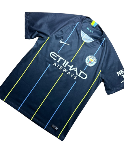 Manchester City 2018/2019 Away Football Shirt Kun Aguero 10 (M)