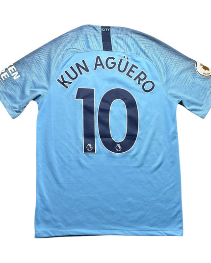 Manchester City Football Shirt 2018/2019 Home Kun Aguero 10 (M)