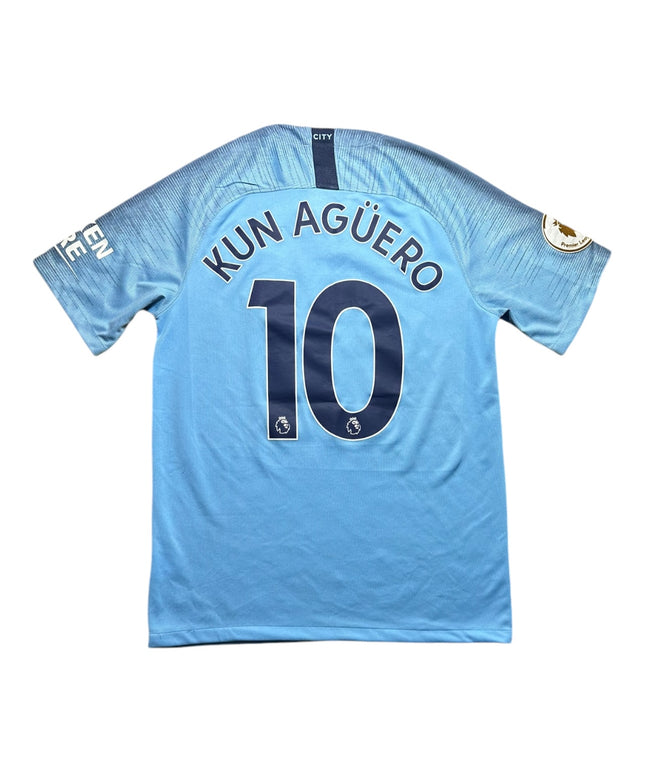 Manchester City Football Shirt 2018/2019 Home Kun Aguero 10 (M)