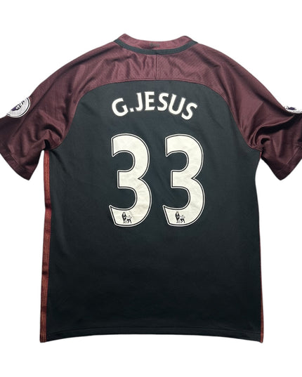 Manchester City Football Shirt Away 2016/2017 G.Jesus 33 (M)