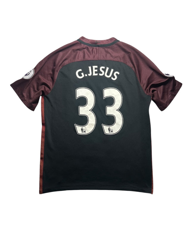 Manchester City Football Shirt Away 2016/2017 G.Jesus 33 (M)