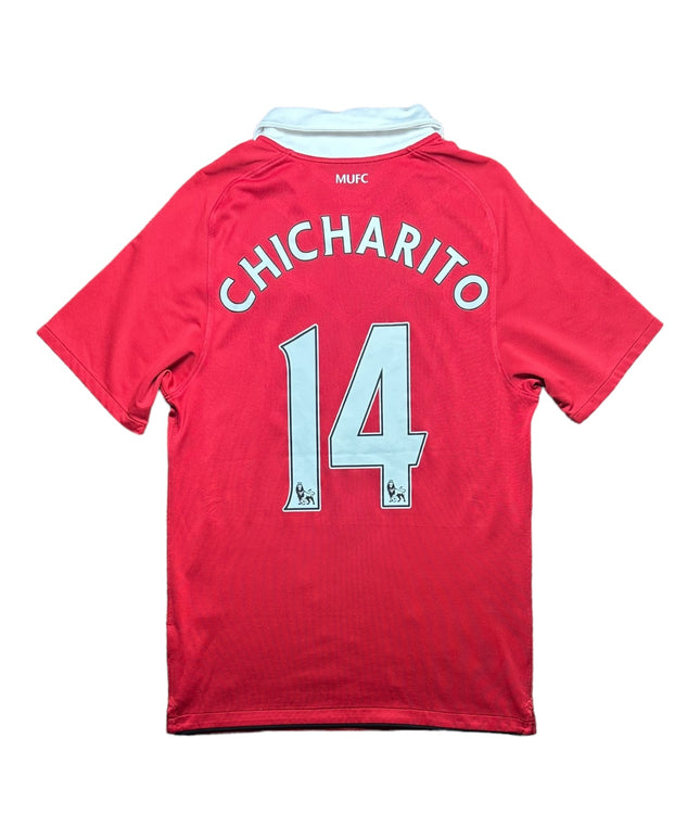 Manchester United 2010/2011 Home Football Shirt Chicharito 14 (S)