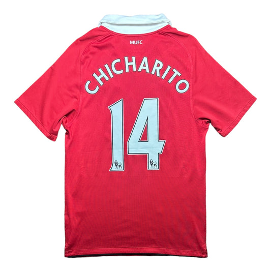 Manchester United 2010/2011 Home Football Shirt Chicharito 14 (S)