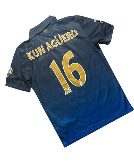 Manchester City Football Shirt Away 2014/2015 Kun Aguero 16 (M)