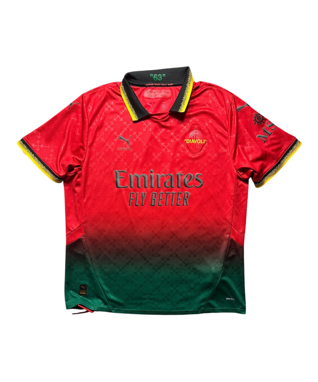 AC Milan Football Shirt X Off White ‘Diavoli’ Limited Edition (XL)