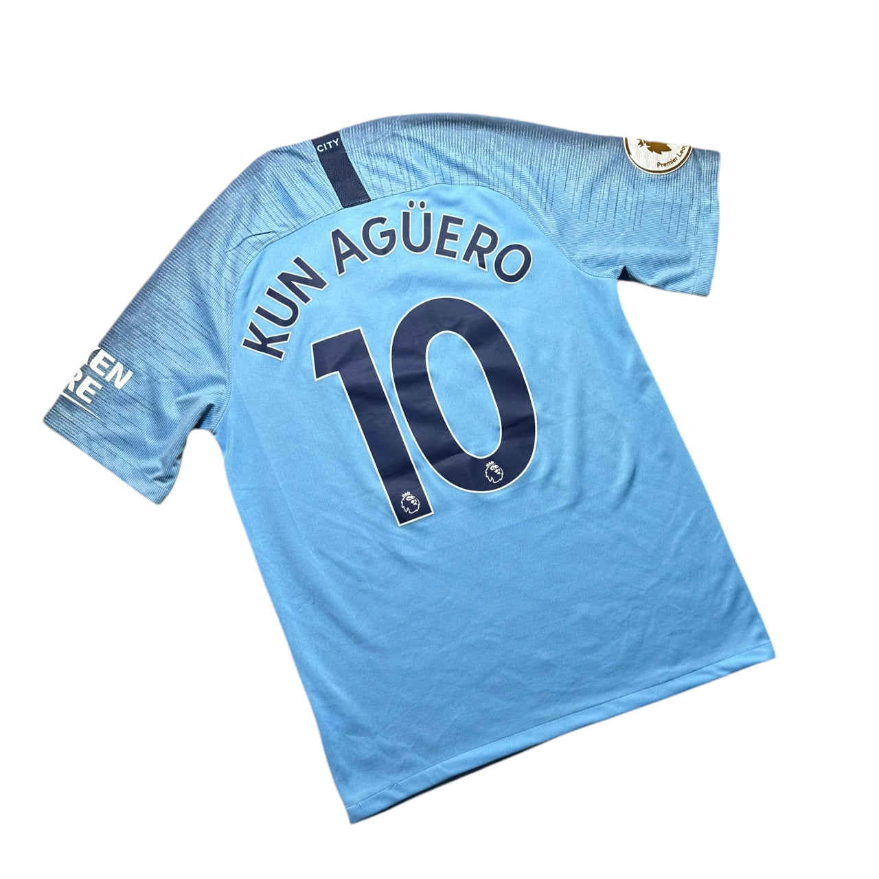 Manchester City Football Shirt 2018/2019 Home Kun Aguero 10 (M)