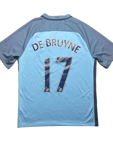 Manchester City 2017/2018 Home Football Shirt De Bruyne (17)
