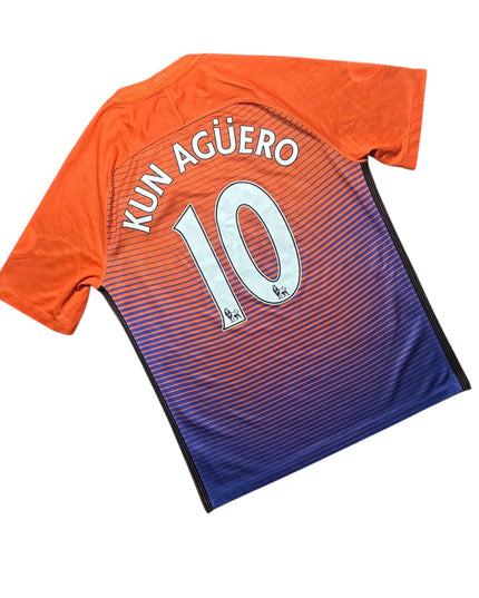 Manchester City Football Shirt Third 2016/2017 Kun Aguero 10 (M)