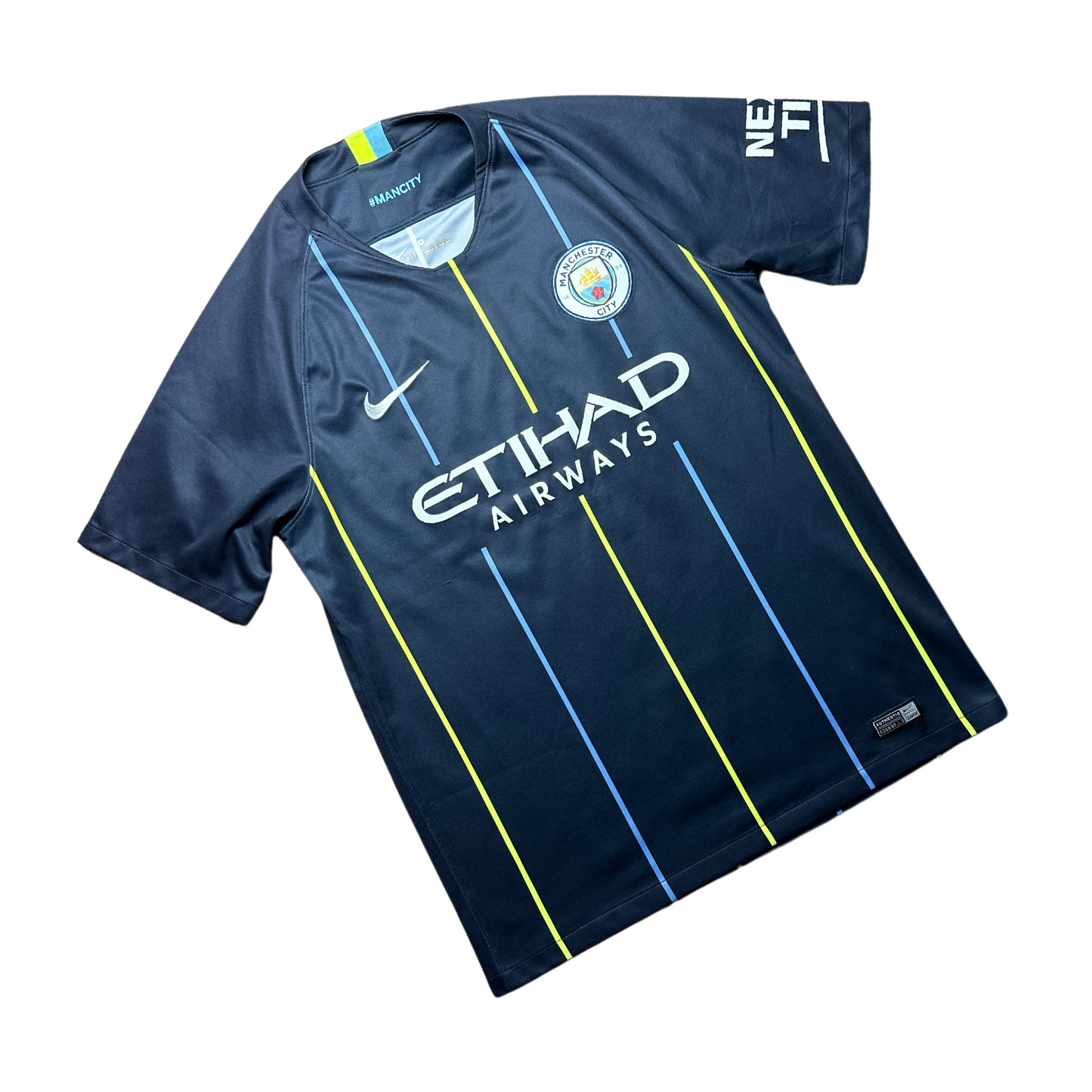 Manchester City 2018/2019 Away Football Shirt Kun Aguero 10 (M)