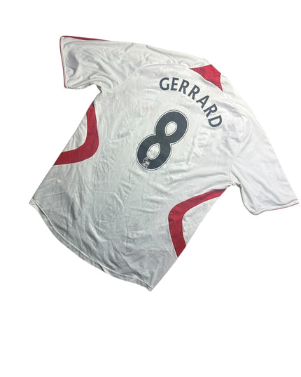 Liverpool Football Shirt Away 2007/2008 Gerrard 8 (L)