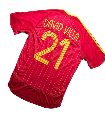 Spain Football Shirt 2006/2008 Home David Villa 21 (S)