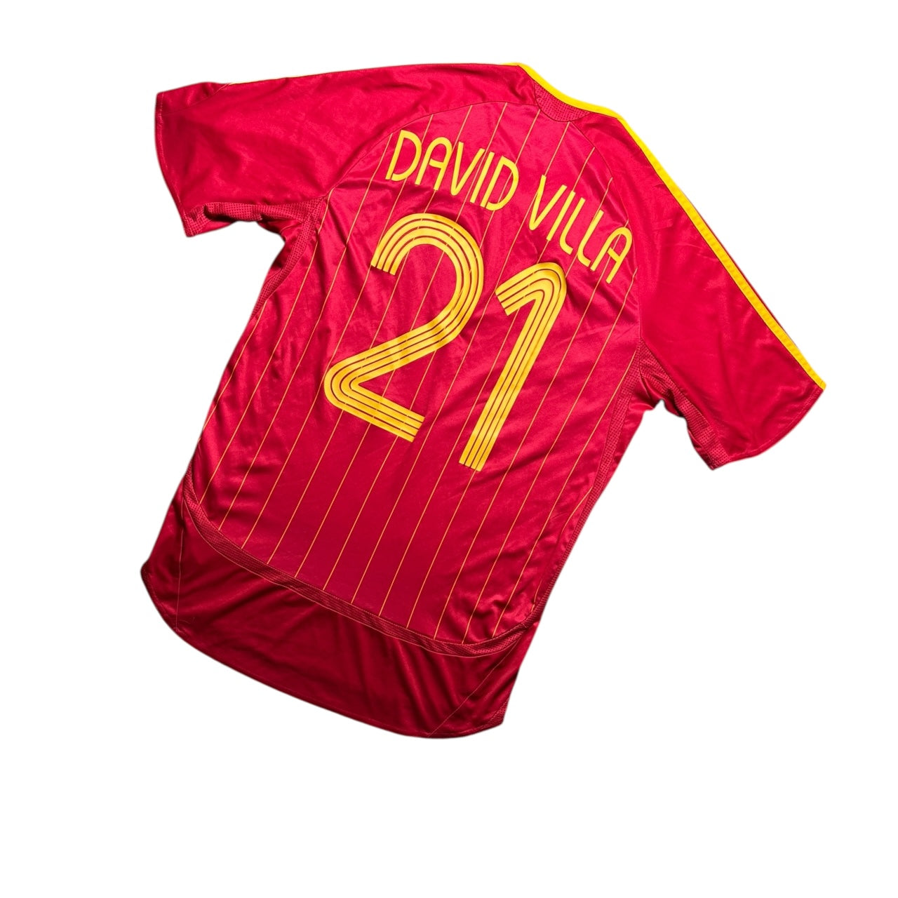 Spain Football Shirt 2006/2008 Home David Villa 21 (S)