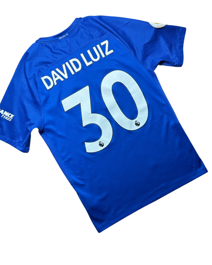 Chelsea FC 2017/2018 Home Football Shirt David Luiz (30)