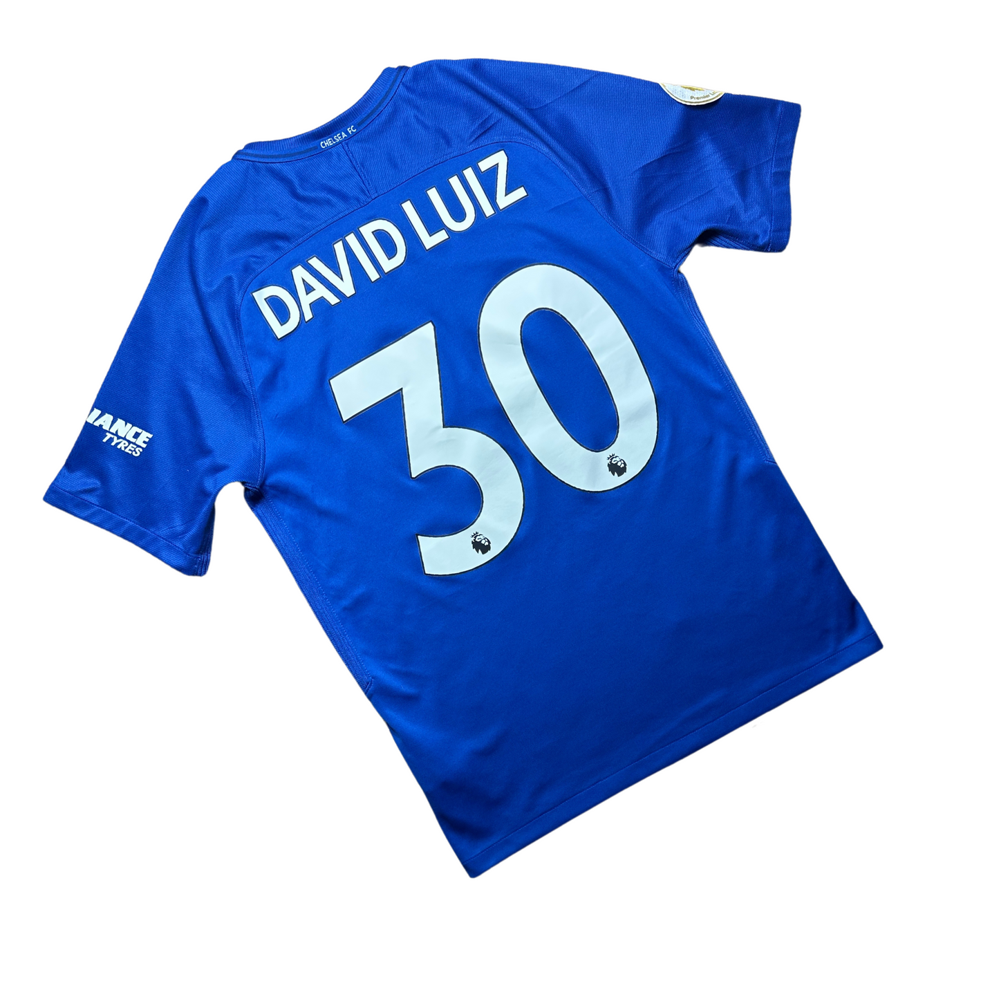 Chelsea FC 2017/2018 Home Football Shirt David Luiz (30)