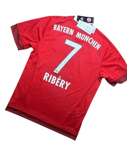 Bayern Munich Football Shirt Home 2015/2016 Ribery 7 BNWT (M)