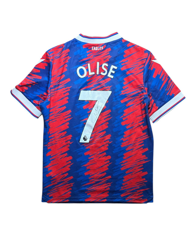 Crystal Palace Football Shirt Home 2022/2023 Olise 10 Signed (M)