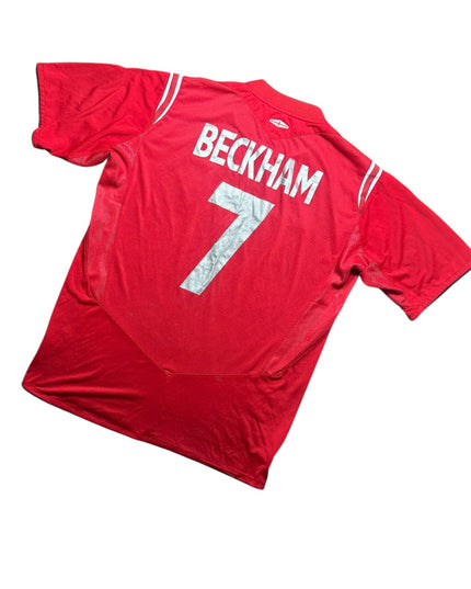 England Football Shirt Away 2006/2008 Beckham 7 (L)