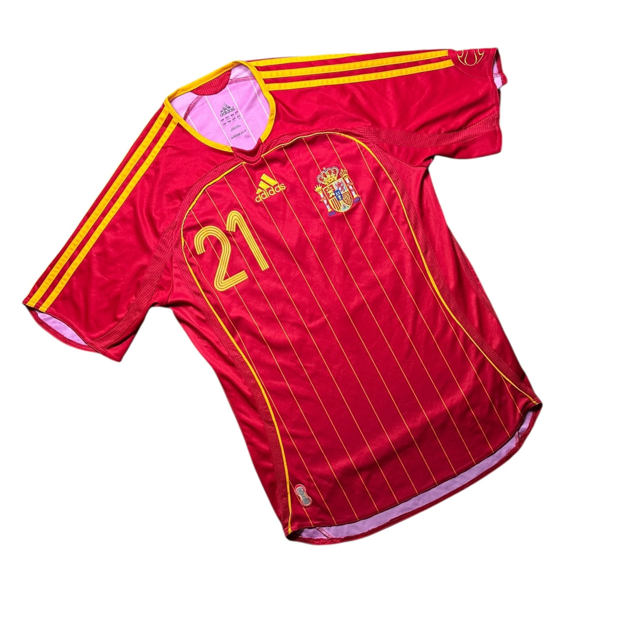 Spain Football Shirt 2006/2008 Home David Villa 21 (S)