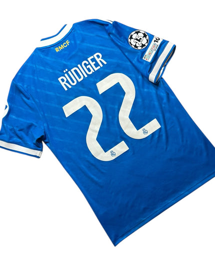 Real Madrid Football Shirt Third 2025/2026 Rudiger 22 UCL (M)