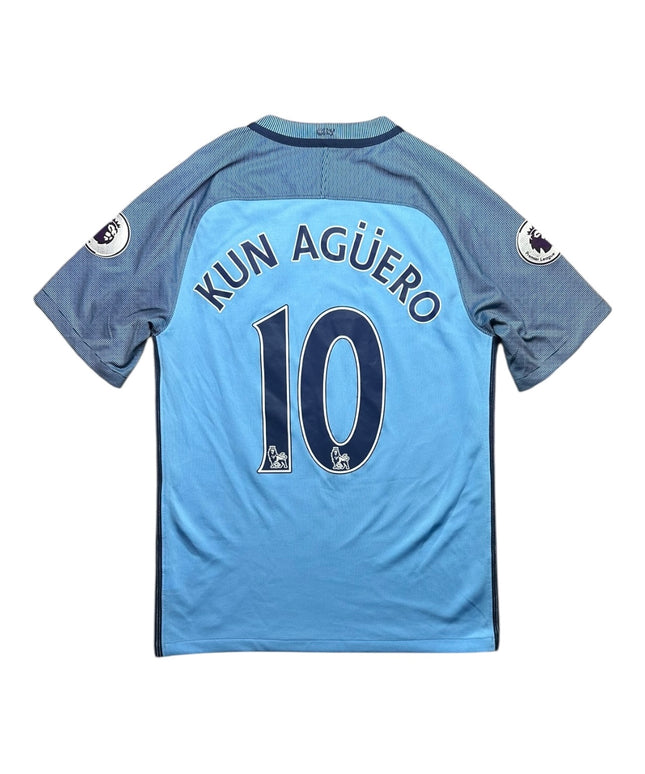 Manchester City Football Shirt 2017/2018 Home Kun Aguero 10 (S)